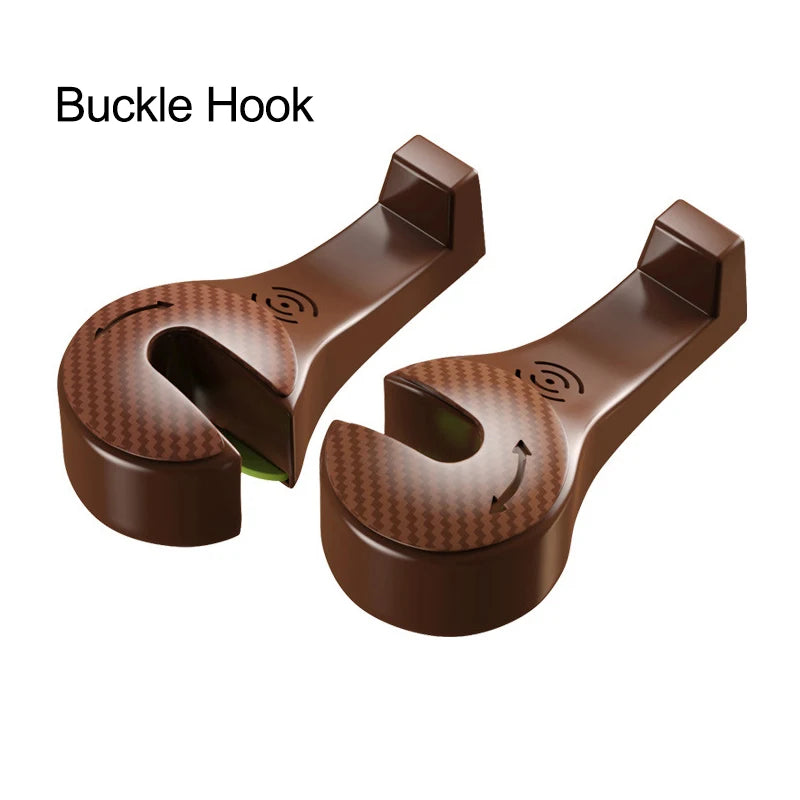 Car Seat Back Hooks Headrest Hidden Mount Hanging Storage Hanger