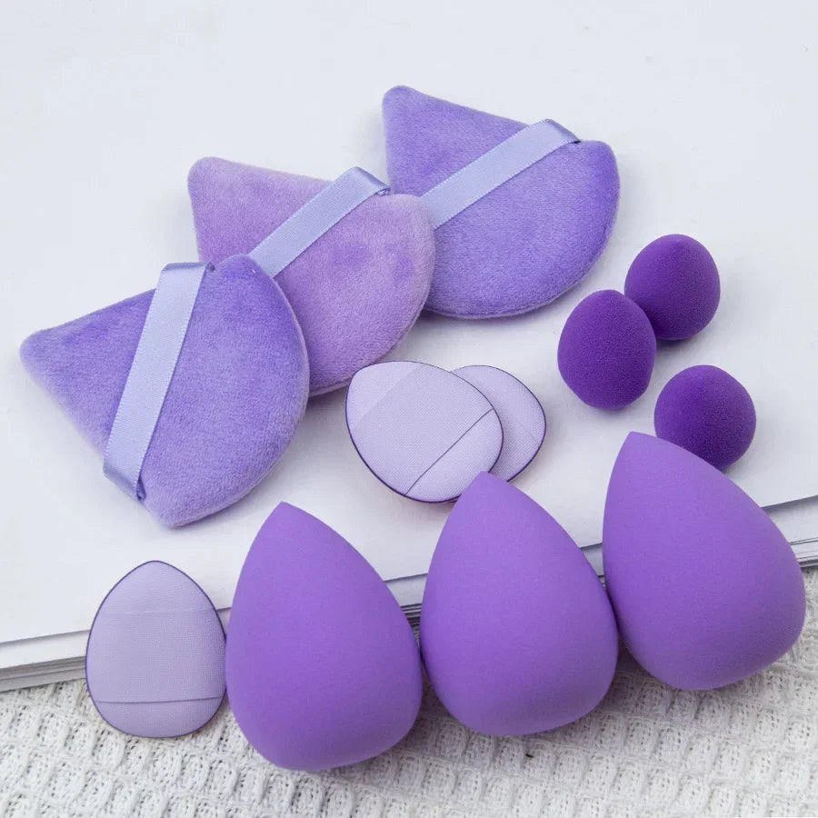 12pcs Makeup Sponge Set | Velvet Triangle Powder Puff for Foundation alternate view