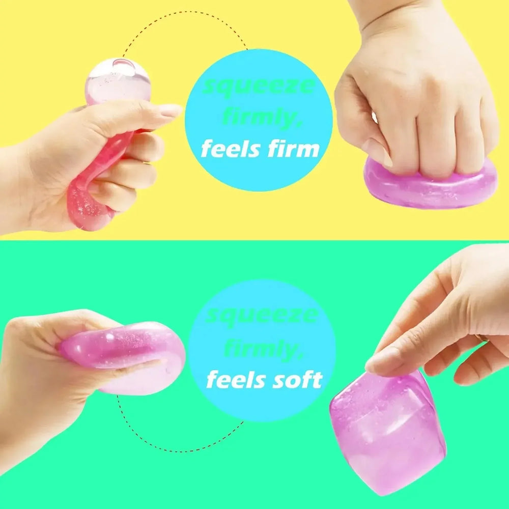 High Density Gel Ice Cube Squeeze Toy | Decompression Stress Relief Fidget lifestyle view