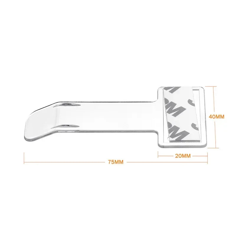 Car Window Fastener Stickers Plastic Ticket Holder Transparent Temporary Parking Business Card Holder Car Interior Accessories