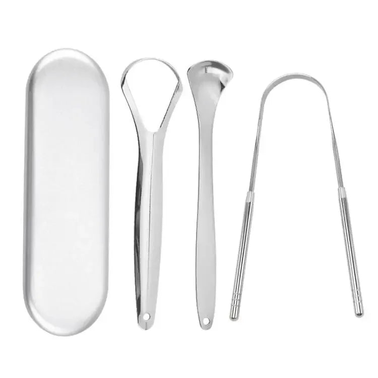 Stainless Steel Tongue Scraper Cleaner for Adults & Kids alternate view