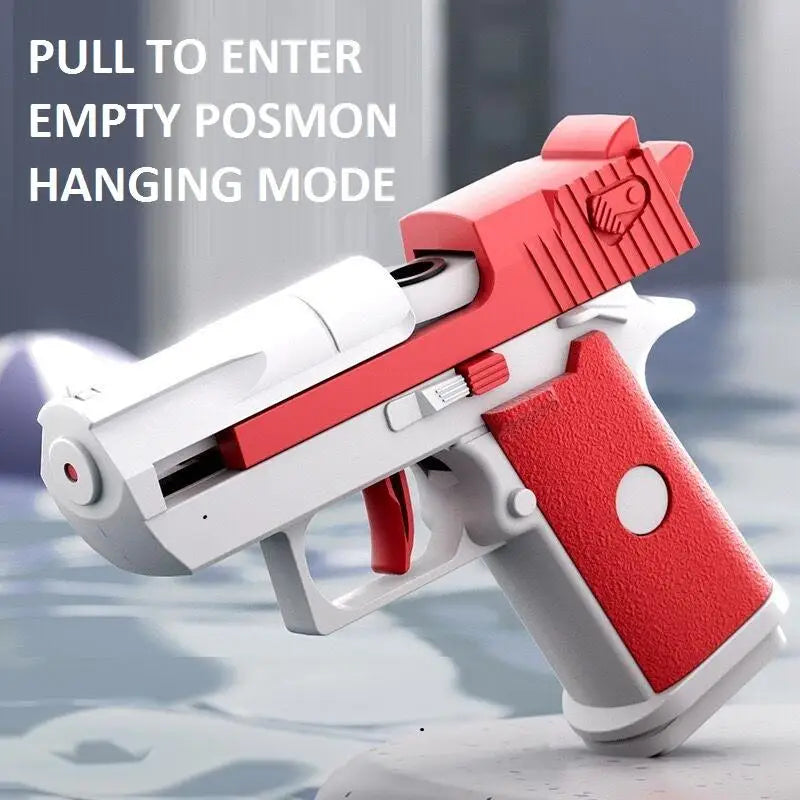 Mini Desert Eagle Water Gun | Mechanical Continuous Firing Toy for Kids Summer Play lifestyle view