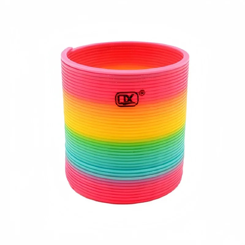 Rainbow Circle Fun Folding Toy Material Spring Coil Children's Creative Magic Party additional angle