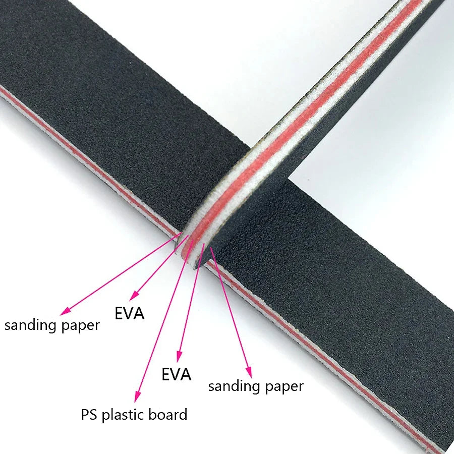 5Pcs Emery Board Nail Files, Straight Sandpaper Files for Nail Art DIY Manicure detail view