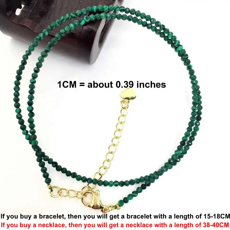 Faceted Gemstone Bead Choker Necklace and Bracelet Set | Natural Stone Jewelry for additional angle