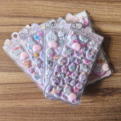 3D Cartoon Sticker Pack | Cute Decorative Embellishment for Planners and Devices