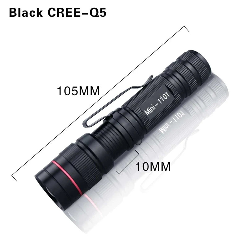 Mini Q5 LED Flashlight | Adjustable Zoom Flashlight for Camping and Hiking alternate view