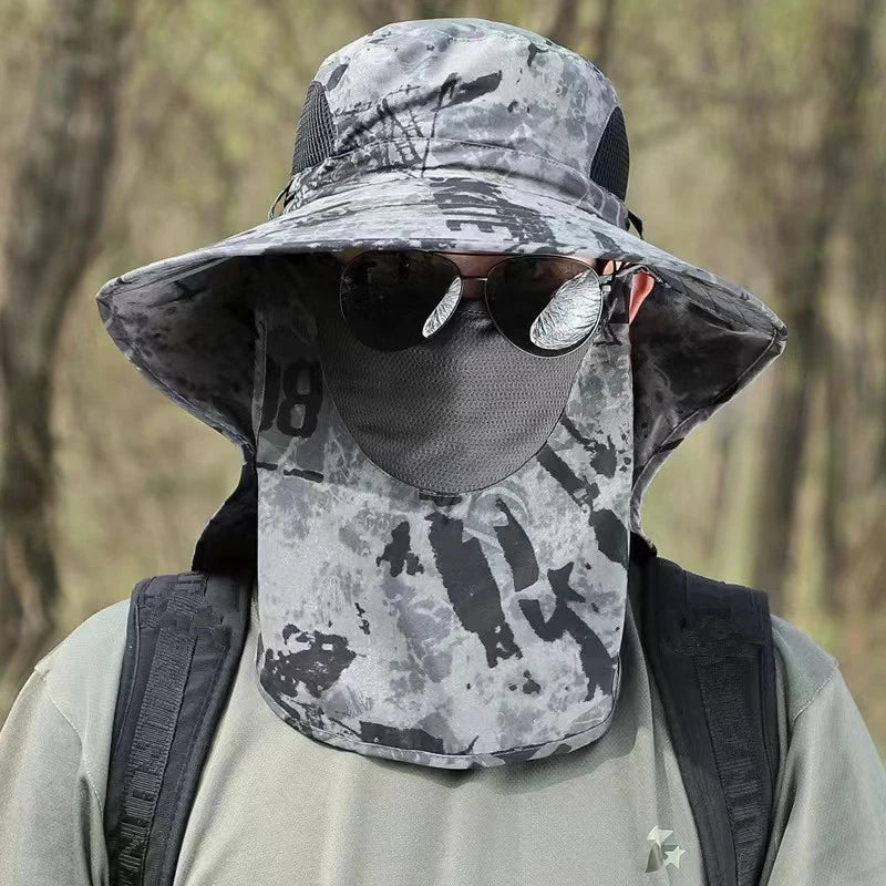 UV Protection Sun Hat | Outdoor Fishing and Hiking Cap with Neck Flap additional angle
