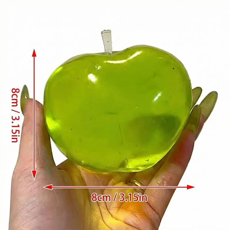 Fruit Squeeze Fidget Toy | Green Apple & Strawberry Stress Relief Decor additional angle