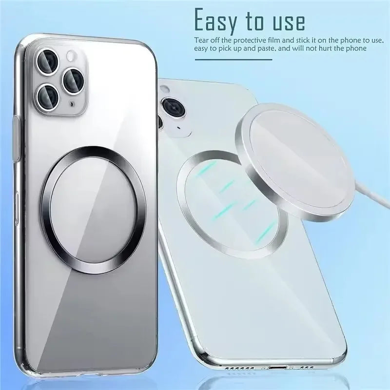 Stainless Steel Universal Magnetic Metal Plate Ring For Magsafe Wireless Charger Iron Sh detail view