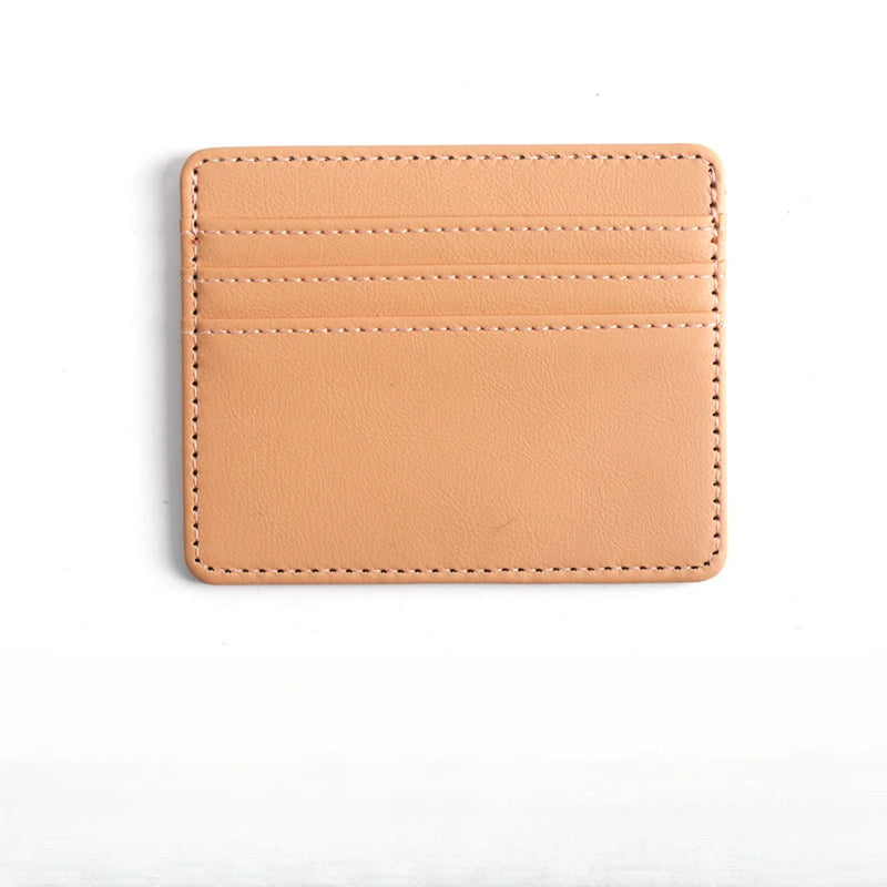 1Pc Pu Leather ID Card Holder | Candy Color Multi Slot Slim Card Case Wallet alternate view