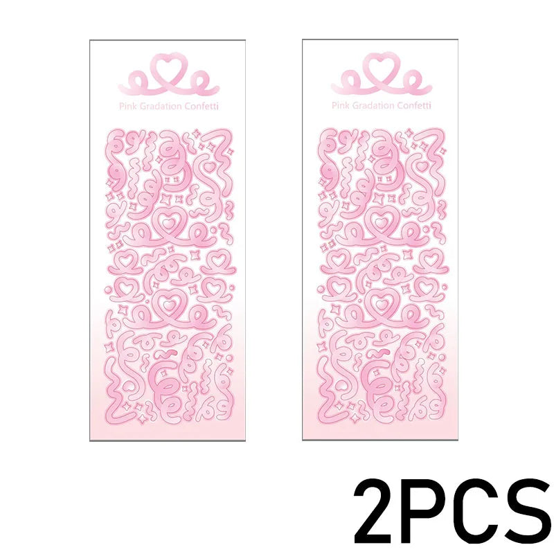 1PCS New Cute Deco Stickers Photocard Decor Kawaii Decorative Scrapbooking Decorative lifestyle view