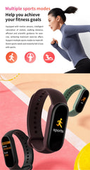 For Sports Smart Watch Music Control Fitness Calorie Track Bracelet Phone Message Remi close-up view