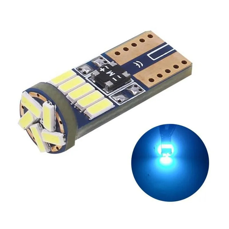 T10 W5W 4014 15SMD LED Canbus Bulbs | High Power 6000K White No Error close-up view