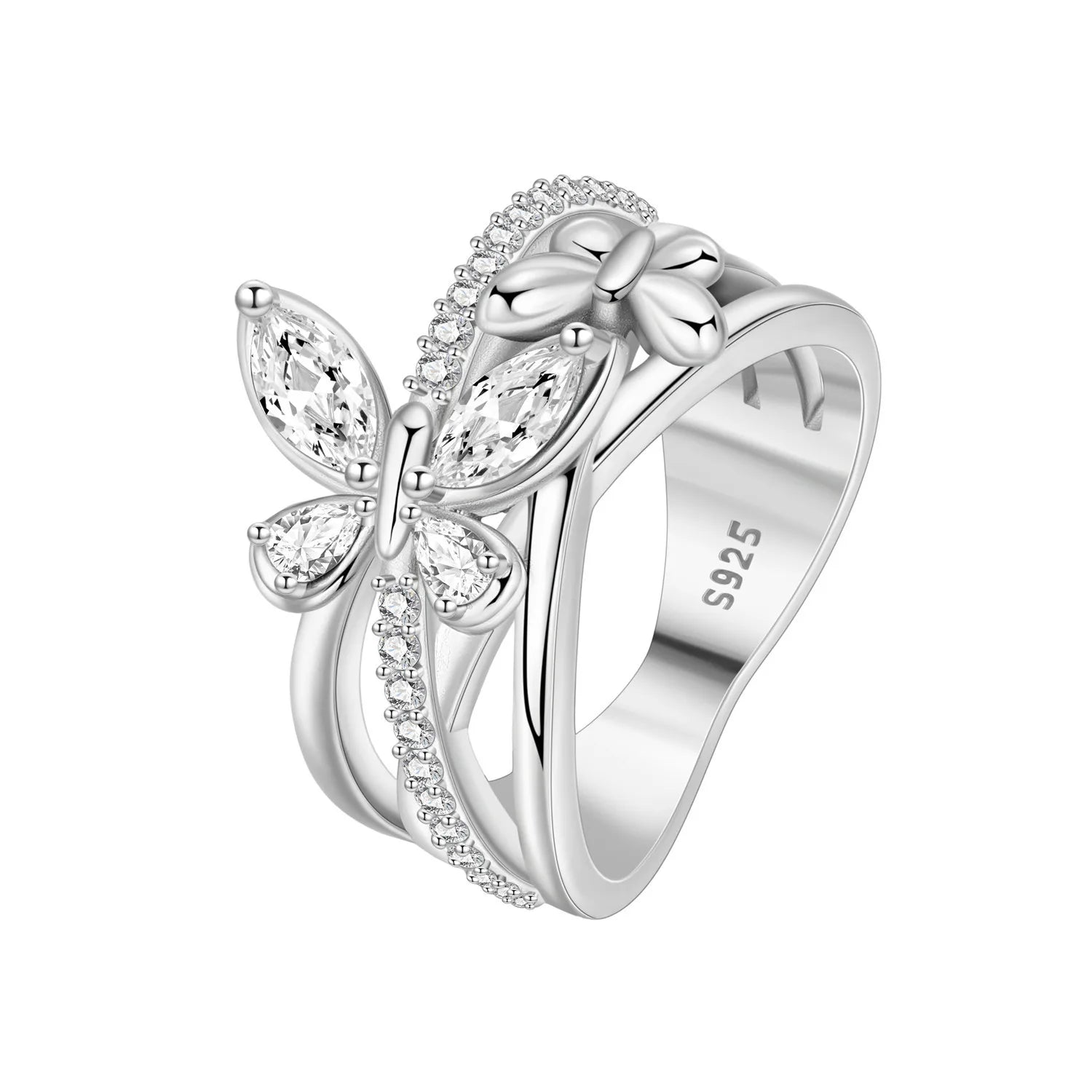 PANPOKI S925 Sterling Silver FOREVER Eternal Ring Closed Ring For Women Original Fing alternate view