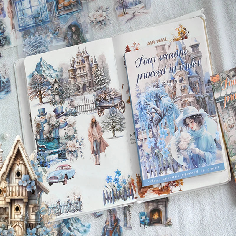Mr Paper 20Pcs/book Teenage Travelling Decorative Sticker Book | Four Seasons DIY Cal lifestyle view