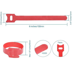 10/30/50pcs Cable Organizer Reusable Hook and Loop Cable Ties Cable Management Cable W close-up view