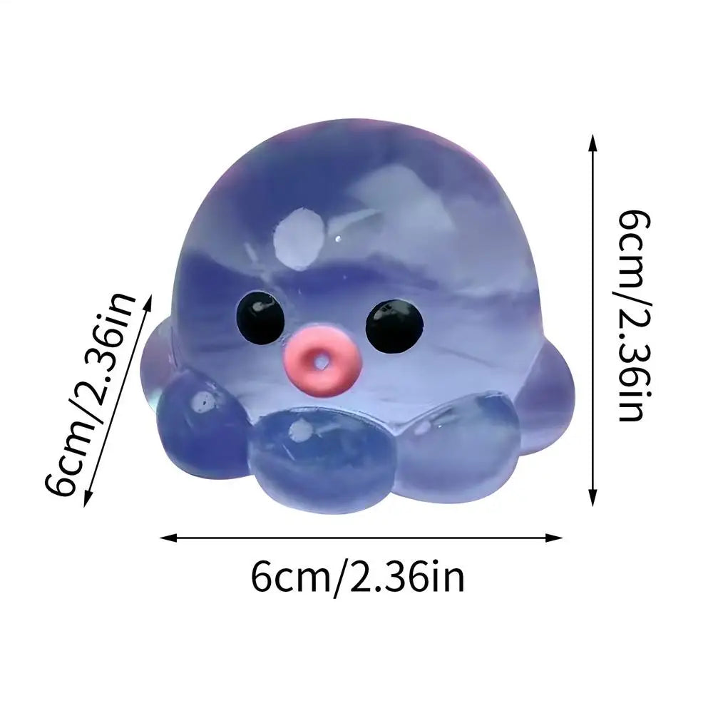 Glowing Octopus Bubble Pop Fidget Toy | Squeeze Sensory Ball with Soft Popping Sounds detail view