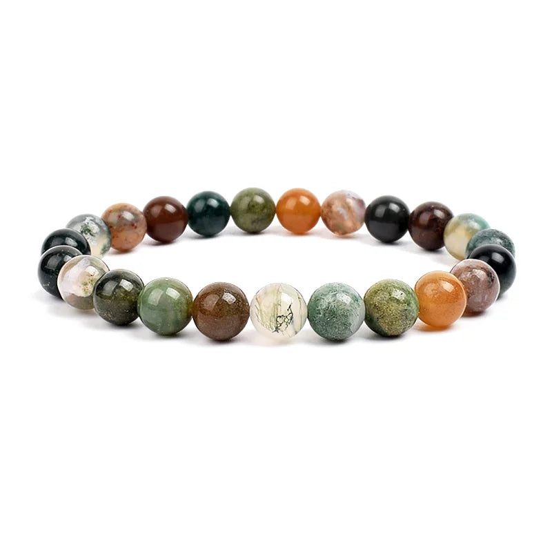 Natural Stone Beads Bracelet For Women Men Amethysts Crystal Quartzs Aquamarines Ja additional angle