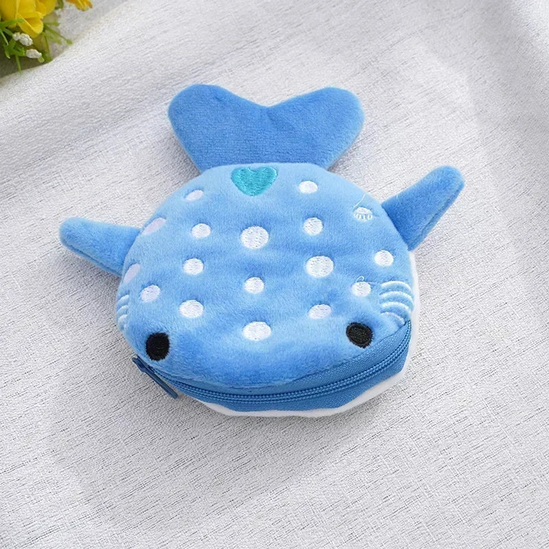 Cartoon Cute Pig Animal Coin Purse | Kawaii Soft Plush Zipper Wallet for Kids detail view