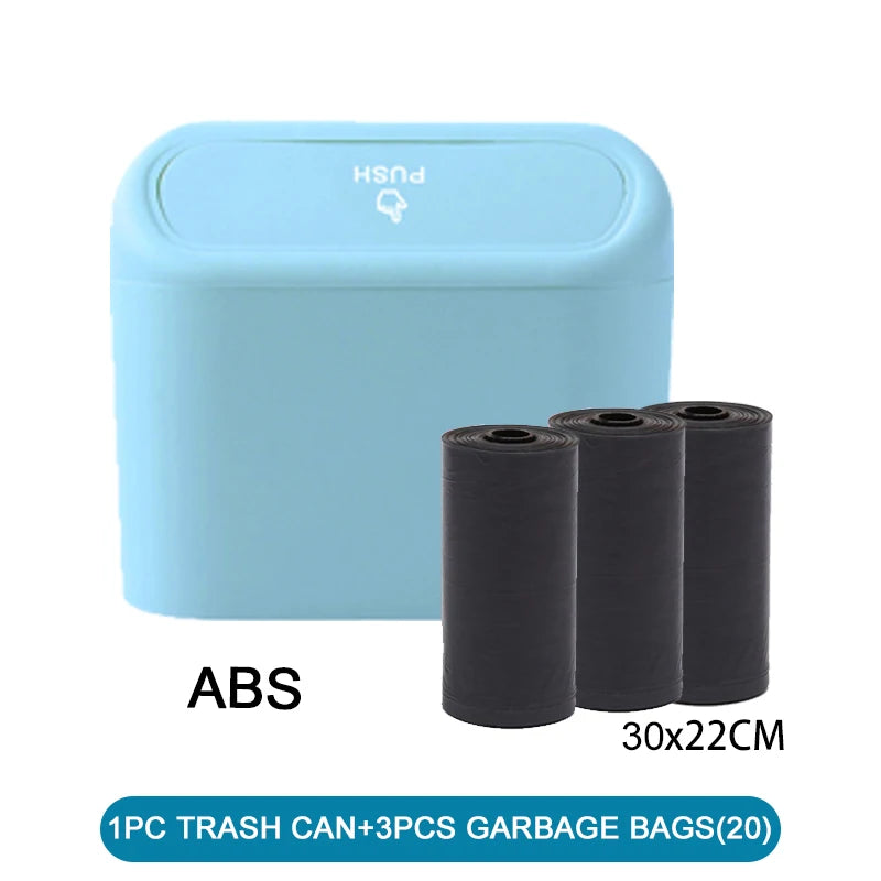 1/2/3Pcs Car Trash Can (with Lid) Contains 60 (300) Garbage Bags, Small Car Trash Can alternate view