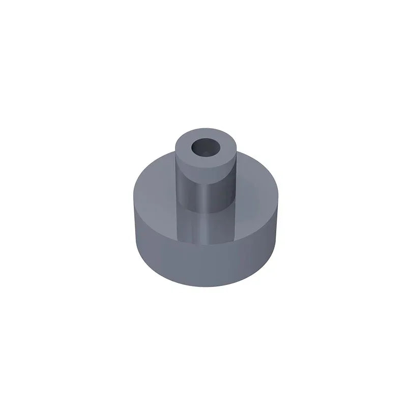 Gobricks Tile Round 1x1 with Bar and Pin Holder | Compatible Building Block additional angle