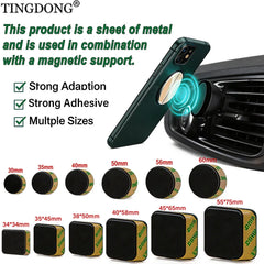 10PCS General Metal Patch for Magnetic Car Phone Holder,with Adhesive,for Mobile Phone Magnet Mount
