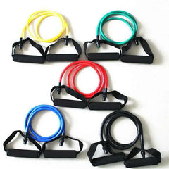 5 Level Resistance Band Set | Elastic Pull Rope with Handles for Home Strength Traini alternate view