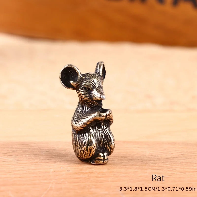 Mini Metal Incense Stick Holder | Chinese Zodiac Animal Incense Burner close-up view