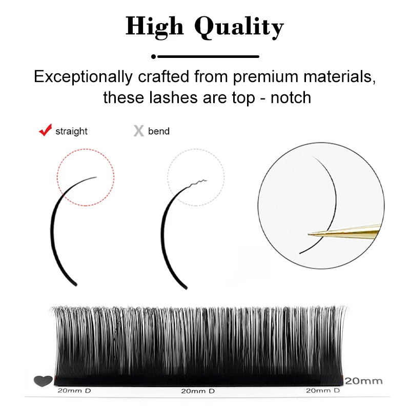 Winky Beauty Custom Logo Individual Eyelash Extension Silk Lashes | Russian Volume Cl alternate view