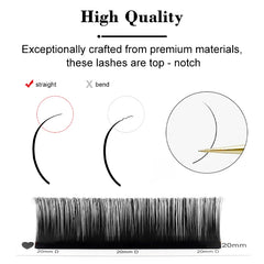 Winky Beauty Custom Logo Individual Eyelash Extension Silk Lashes | Russian Volume Cl alternate view