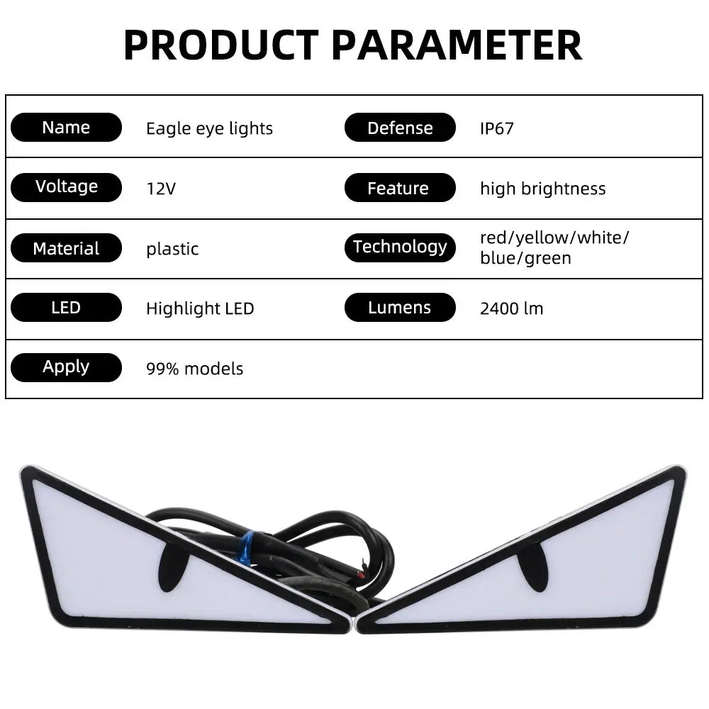 2PCS Car Motorcycle LED Devil Eyes Light | 12V Demon Eyes Decoration Lamp lifestyle view