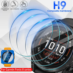 1-2 Pack HD Tempered Glass For Garmin Fenix 8 43MM 47MM 51MM 9H Anti-scratch Easy To Install Protective Film Screen Protector