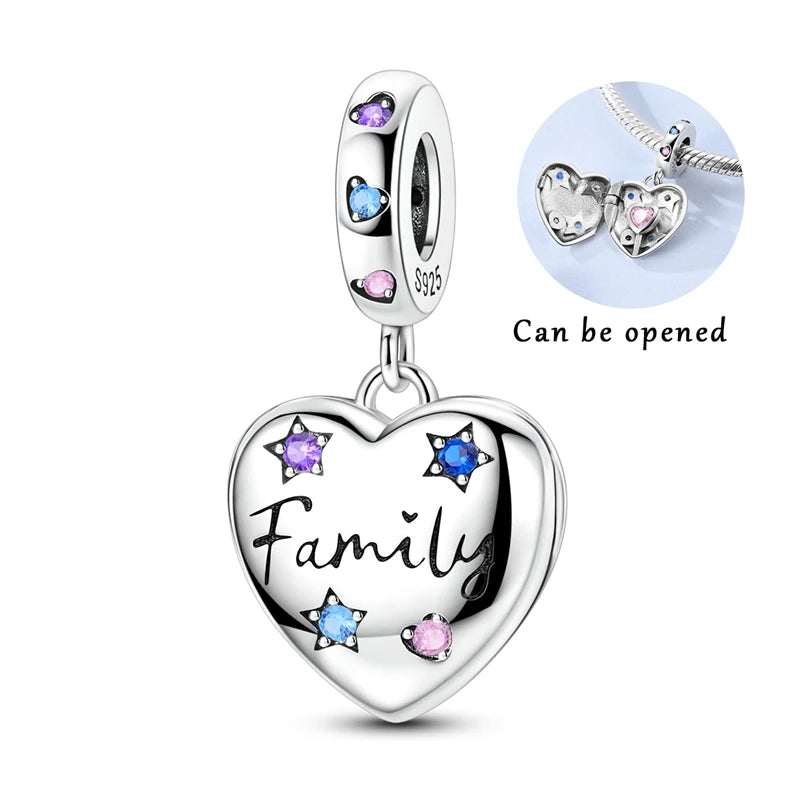 New 925 Sterling Silver Openable Charm Beads Matryoshka Mummy Easter Egg Whale Pendan alternate view
