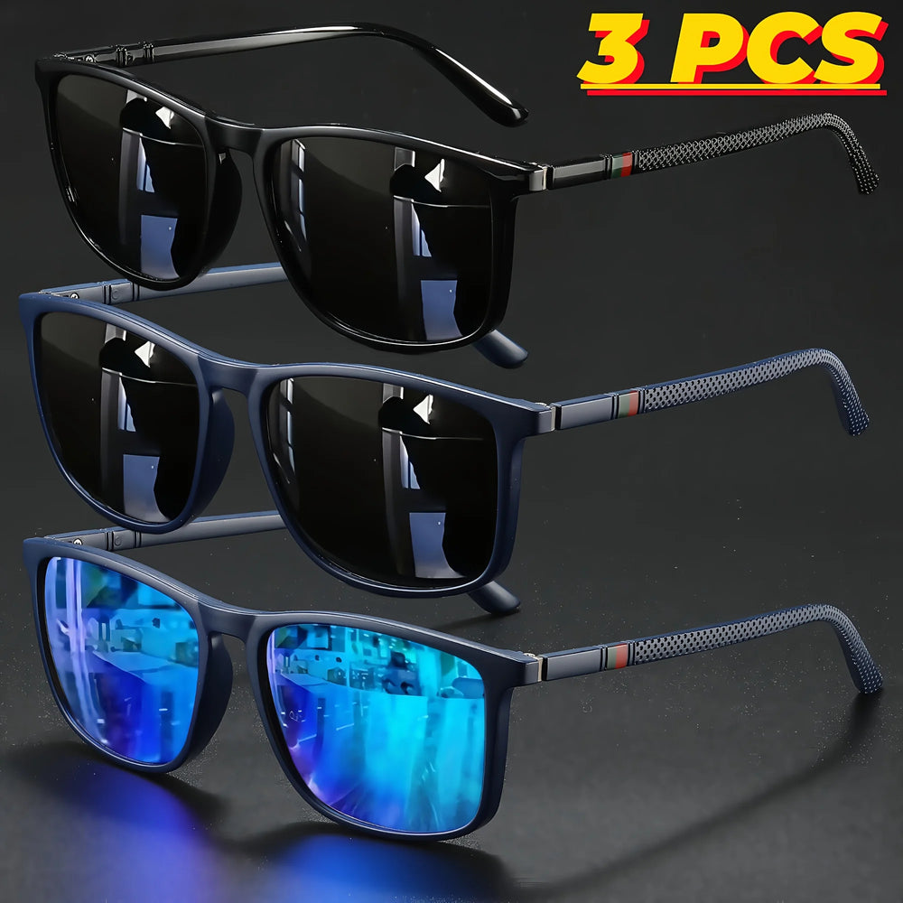 2025 Square Polarized Sunglasses Summer Party Vacation Travel lifestyle view