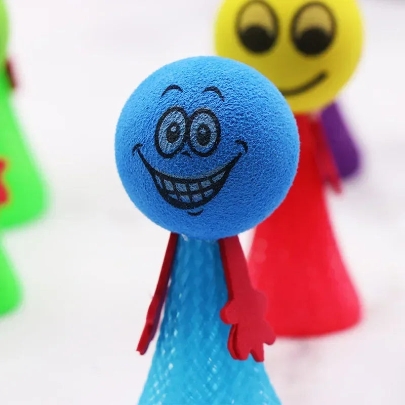 5Pcs/Pack Educational Jumping Doll Bounce Ball Toys Engaging Push & Down Expression Game detail view