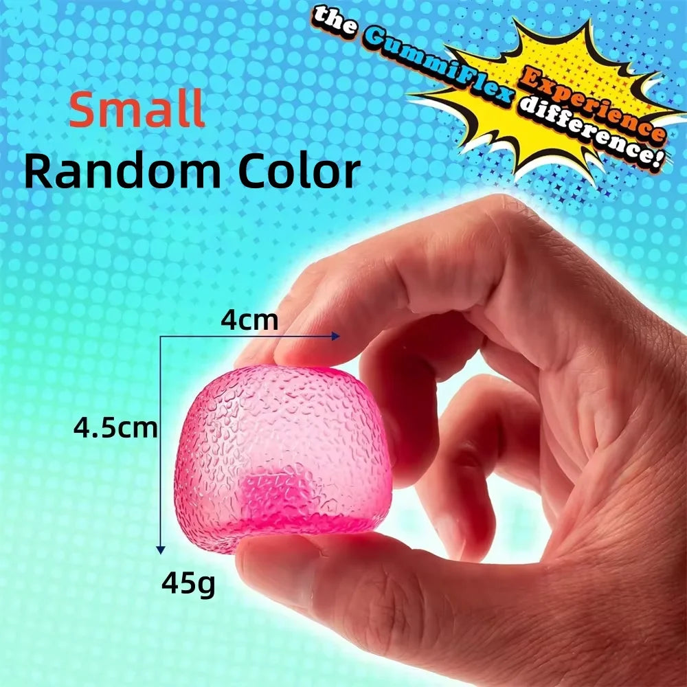 Textured Squishy Squeeze Toy | Malt Sugar Filled Stress Cube Fidget Toy close-up view