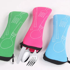 Portable Cutlery Bag | Travel Storage Pouch for Fork and Spoon