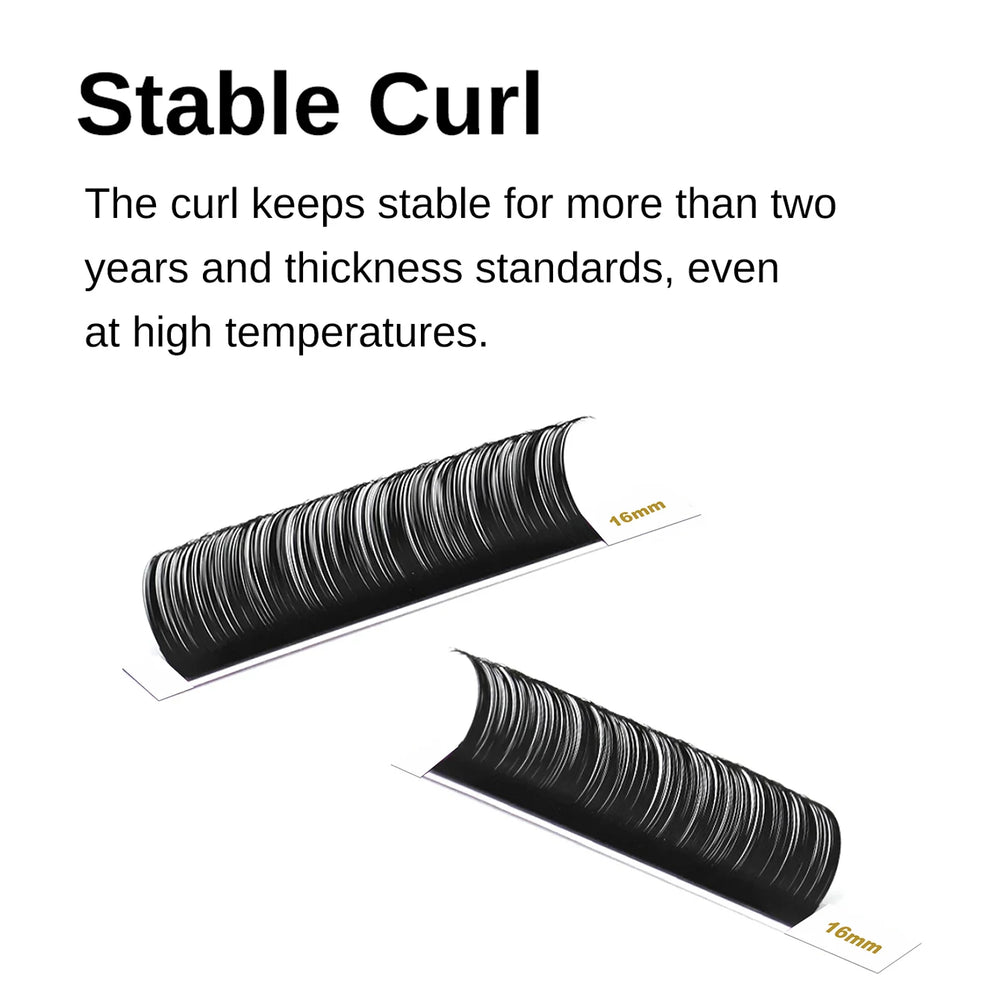 ARTSTAR 12 Rows False Eyelashes Tray | J B Curl 6-20mm Matte Black Lash Extensions lifestyle view