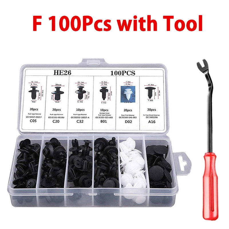 Auto Fastener Clip Mixed Car Body Push Retainer Pin Rivet Bumper Door Trim Panel Fastene detail view