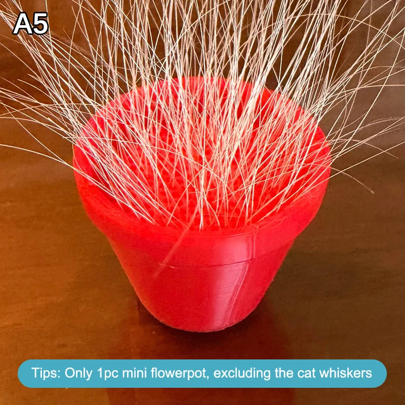 Mini Flower Pot Design Pet Whisker & Fur Collector Desktop Ornament Collectible Keeps lifestyle view