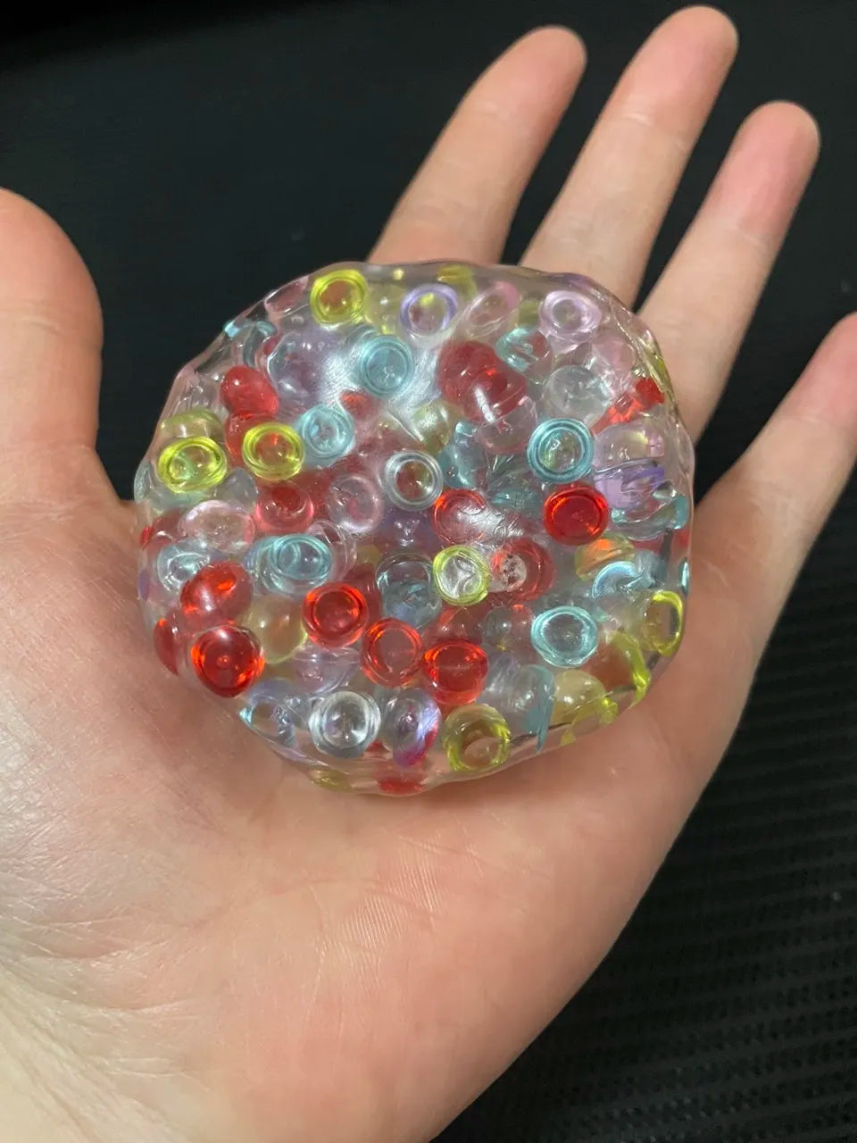 Rainbow Cube Stress Ball TPR Bead Pressure Reducing Decompression Pinch Ball for Chil alternate view