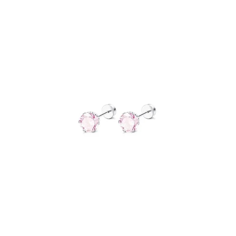 2pcs 20G Hypoallergenic Stud Earrings for Women Men, Stainless Steel Flatback Earrings C detail view