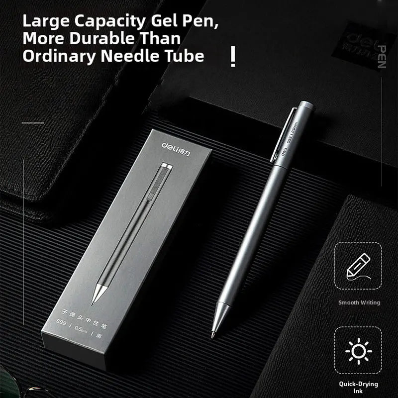 Metal Sign Pen 0.5mm Gel Ink Pens Golden Silver Color Metallic Writing Pen Office