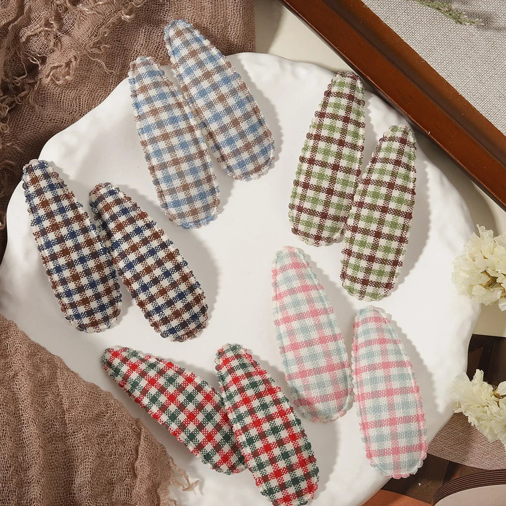 1 Set Printed Fabric Hair Clips Sweet Handmade BB Hair Clips Baby Girl Bangs Fixed Edge Clips Children's Hair Accessories Gifts