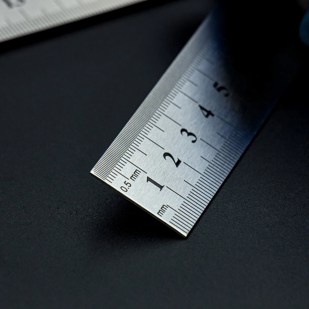 Thickened Steel Ruler | 15/20/30/40/50/60cm | Dual CM & Inch Scale | Precise Measurement detail view