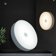 LED Smart Human Body Sensor Night Light | USB Rechargeable Emergency Lamp with Magneti close-up view