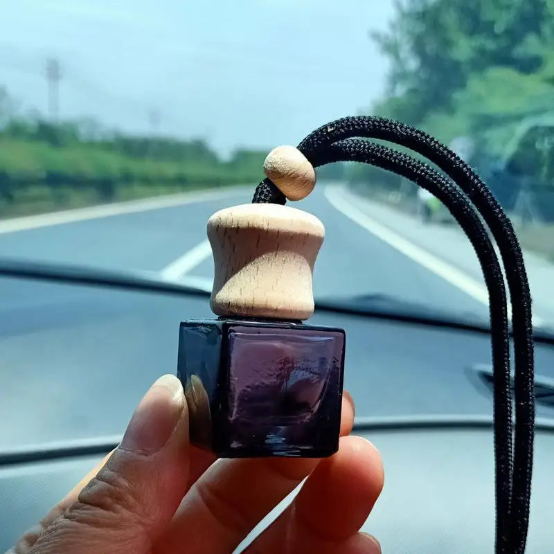 Square Glass Car Essential Oil Diffuser Pendant lifestyle view