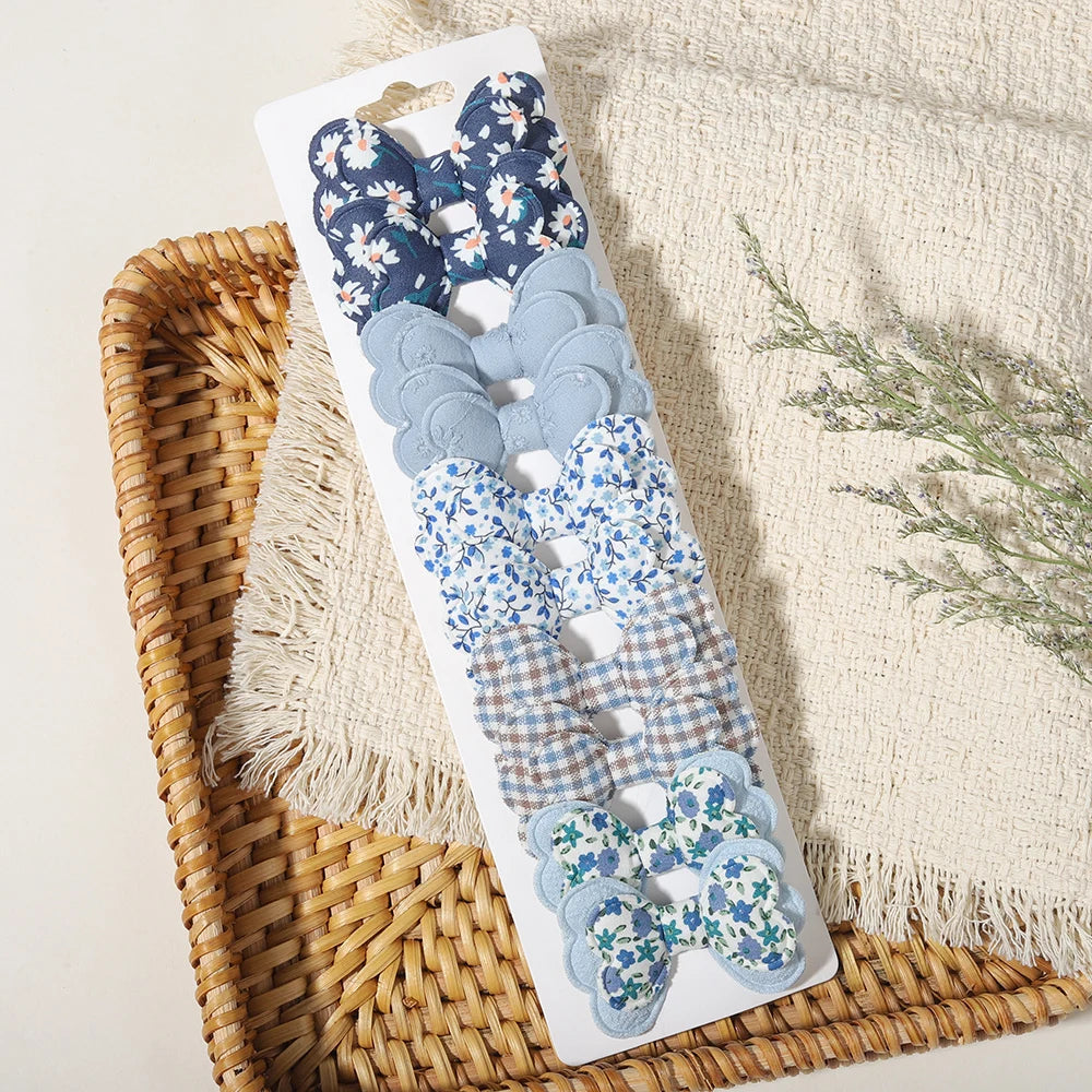 10PCS/Set New Fabric BB Hair Clip  Girls' Teenagers' Children's Side Bangs Clip Girls' Party Daily Decoration Hair Accessories