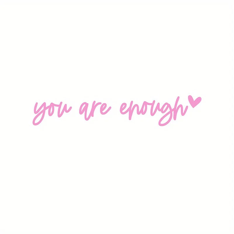 Self-Care Motivational Rearview Mirror Decal | Cute Car Vinyl Sticker additional angle
